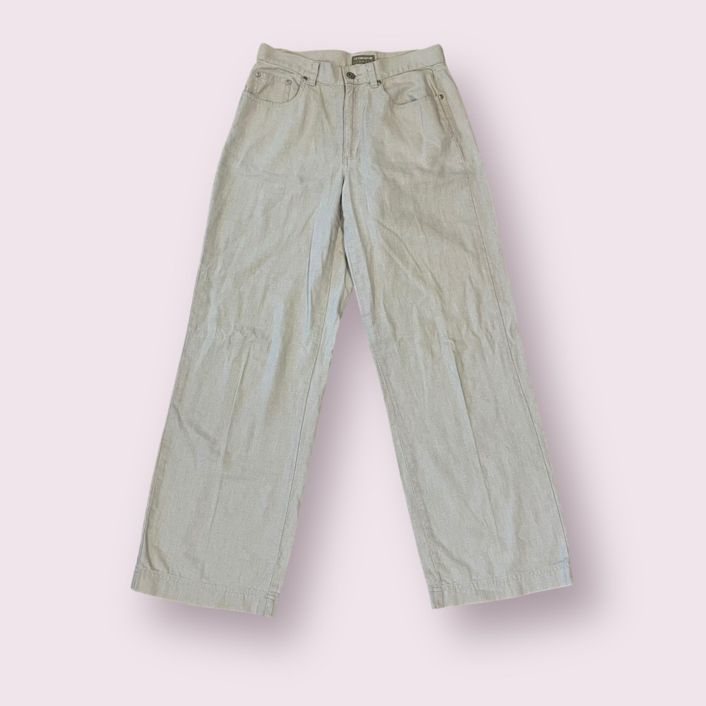Liz Claiborne Cream Linen Pants